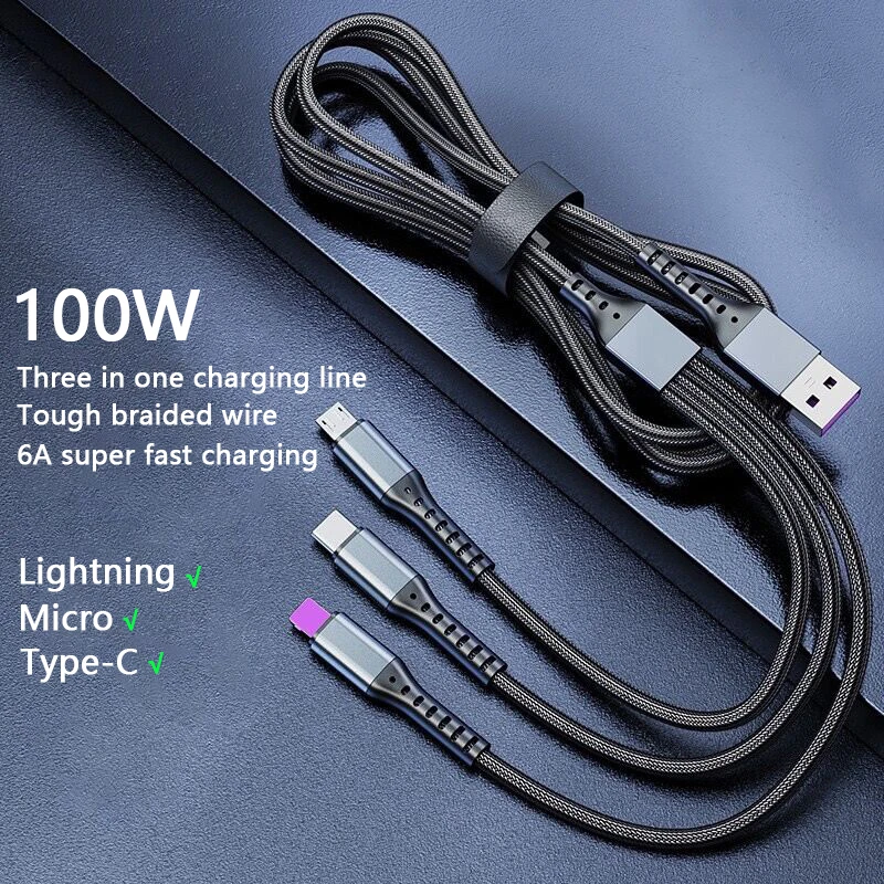 Three One Fast Charging Cable Mobile Phone Cable Three One Mobile