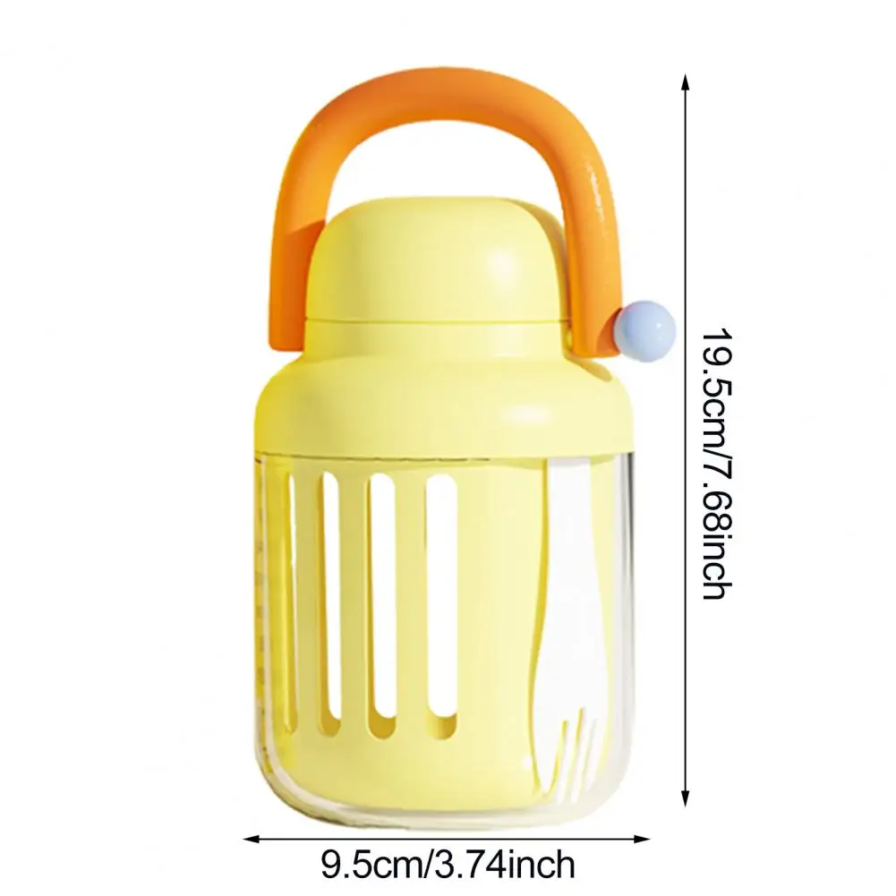 Salad Cup with Microwave Safe Fruit Salad Storage Cup with Lids Fork Airtight Fruit Storage Fork Lid for Office
