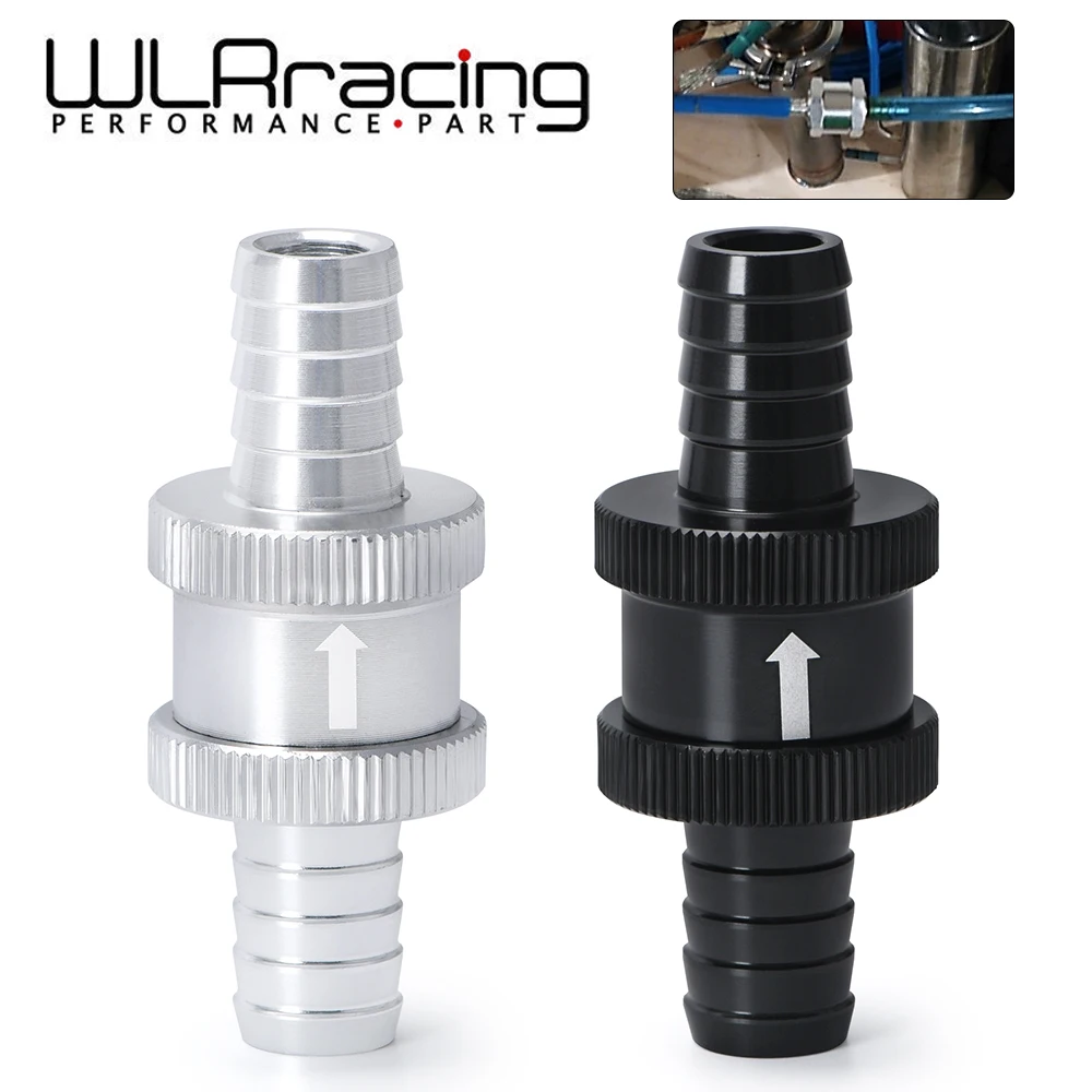 Wlr Racing - 1/2" 12Mm Non Return One Way Fuel Check Valve Aluminum Alloy Petrol Diesel Wlr-Fcv12