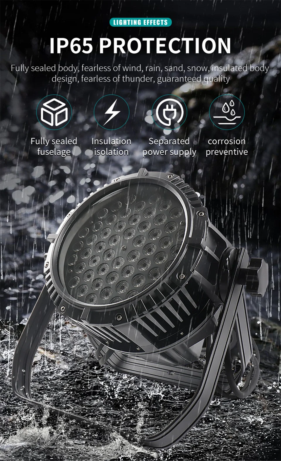 2025 LED Outdoor Waterproof Par Light DMX RGB Wash Light Professional Stage Bar