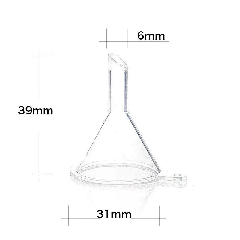 2 Pcs Small Mini Transparent Plastic Perfume Bottle Liquid Funnel Laboratory Accessories Small Tool Packaging Auxiliary Tools plastic filter funnel