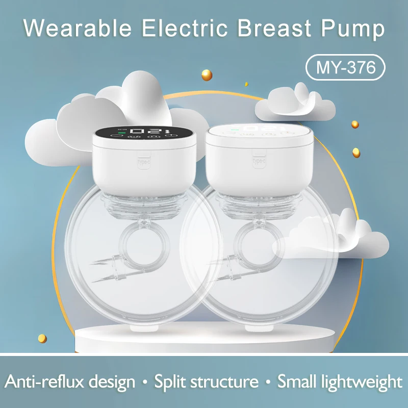 Wearable Electric Handsfree BPA Free 3 Modes 9 Levels USB Charge Milk Collectors Portable Breast Milk Pump Machine electric breast pump