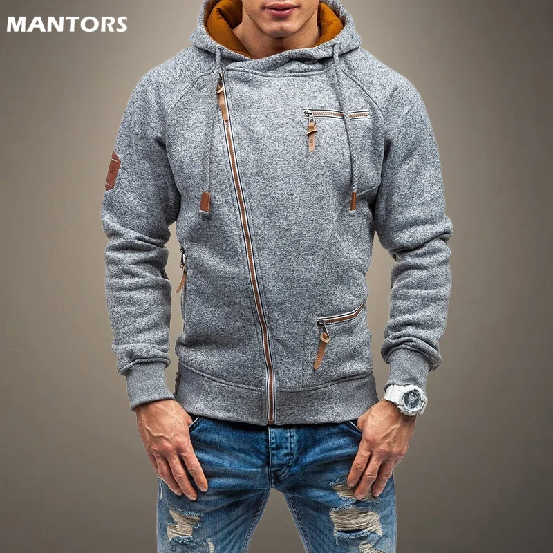 

2023 Autumn Winter Hoodie Men Casual Sweatshirts Solid Long Sleeve Mens Hoodies Sweatshirts Slim Zipper Sweatshirt Men Tops New