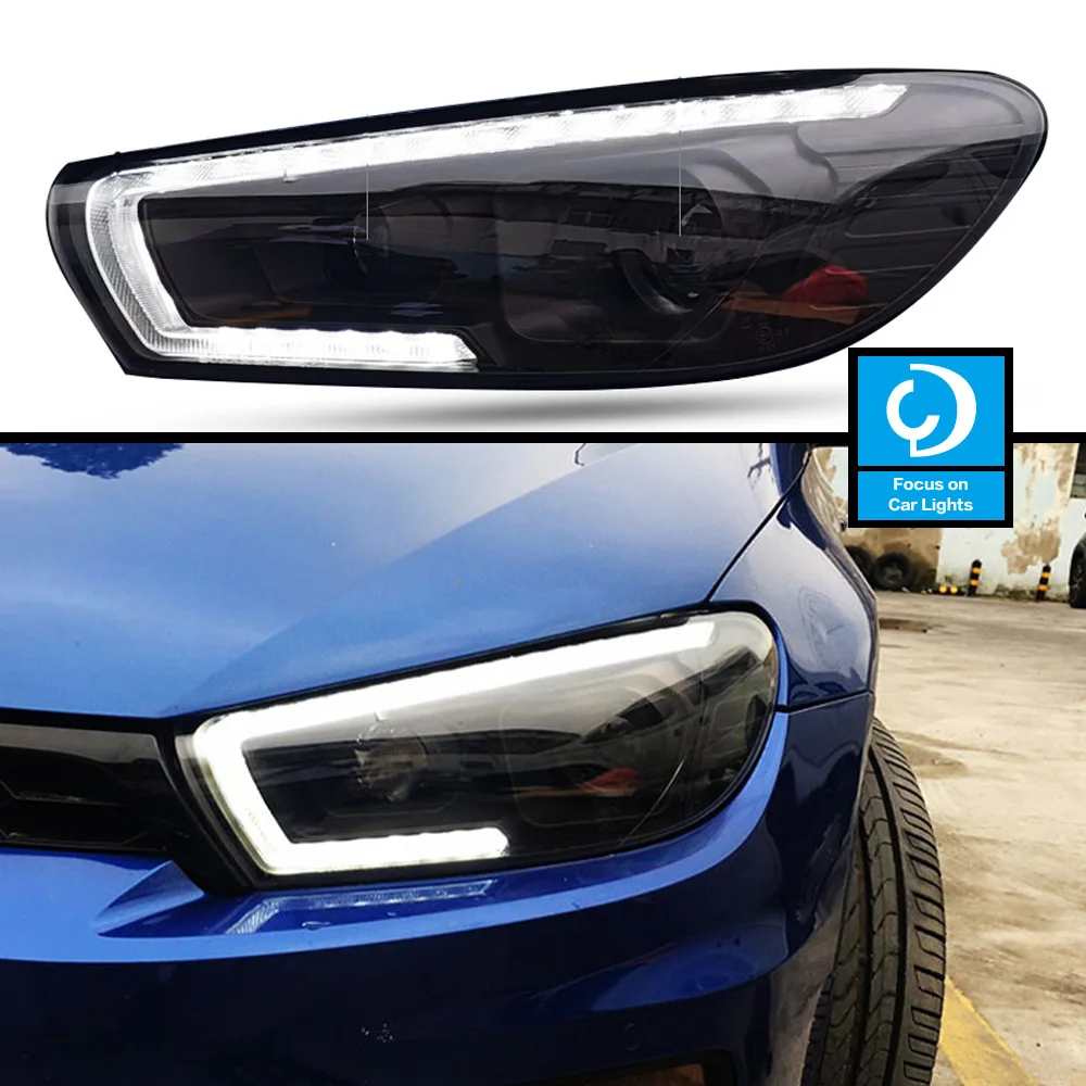 Car Front Headlight For Vw Scirocco R Led 20092017 Headlamp Styling