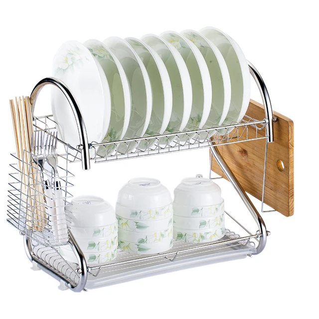 Stainless 2 Layers Premium One Touch Multi Sink Rack Shelf Series for  Kitchen