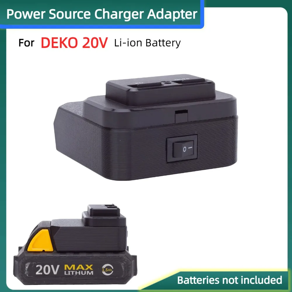 

Портативное зарядное устройство USB для DEKO 20V Li-Ion ремень батарейка USB и Type-C выход Быстрая зарядка (без батареи)