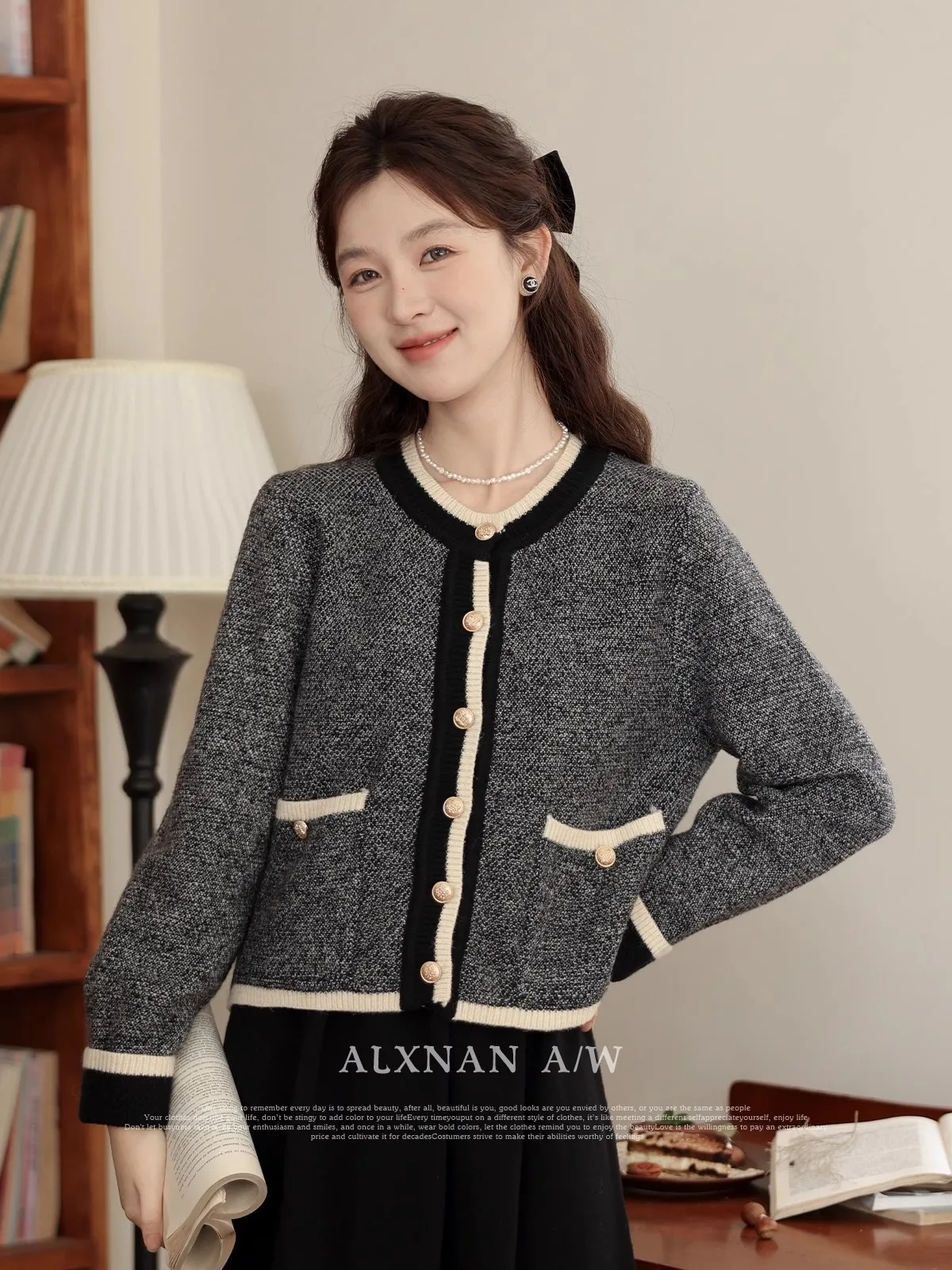 

2023 Autumn/Winter New Unique Long Sleeve Short Coat for Women Fashion Casual Jacket Coat Cardigan Sweater