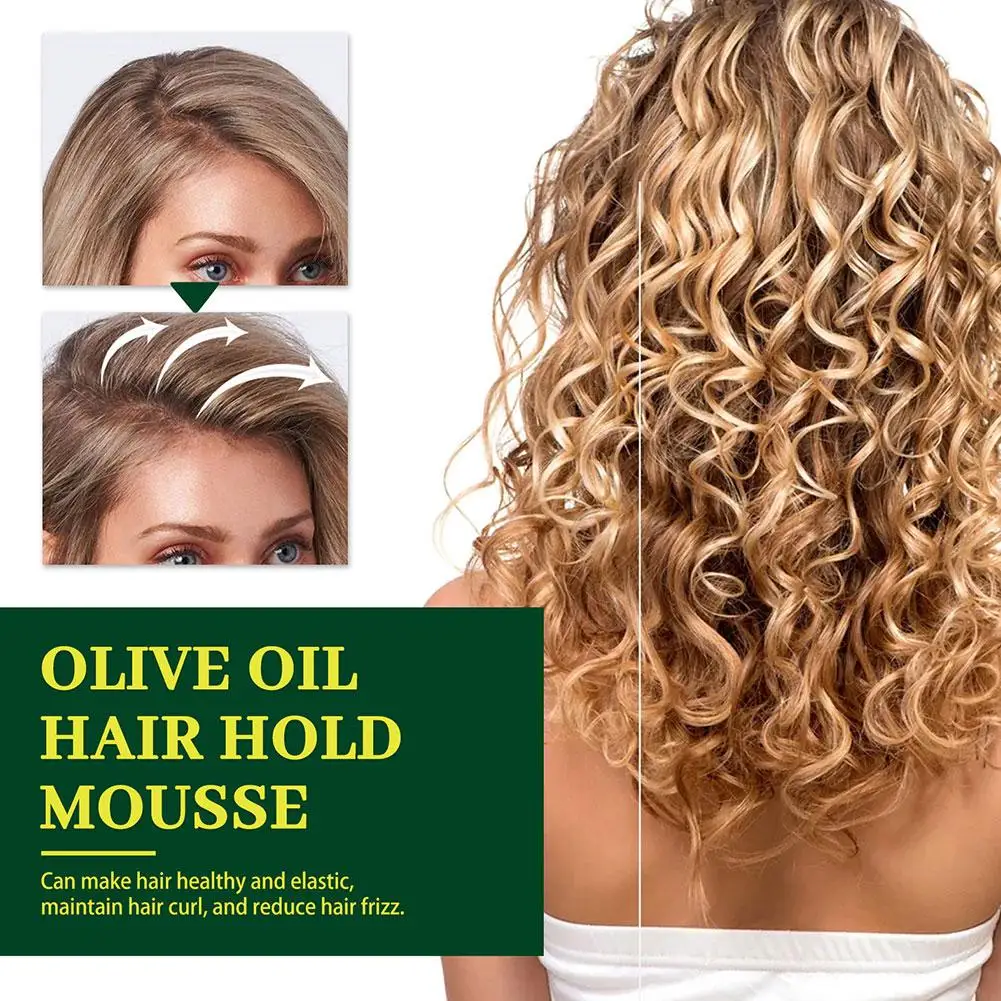 Description Picture 6 of itemCurly Styling Mousse Unisex Natural Ingredient Curly Hair Long Foam Control Frizz Hair Shaping Spray Styling Fluffing Lasti O2o7