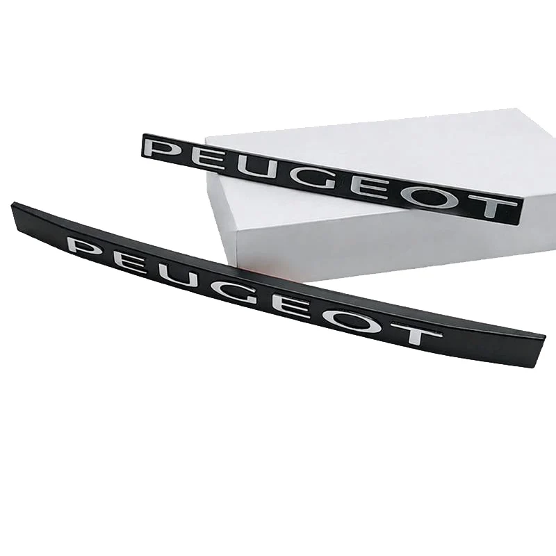 푸조 508 301 전면 범퍼 프랑스어 로고 전면 그릴 엠블럼 ABS 플라스틱 헤드 배지에 적합