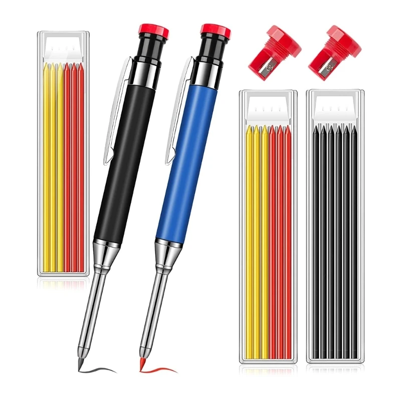 

Metal Solid Carpenter Pencil Long Nosed Deep Hole Mechanical Pencil Marker