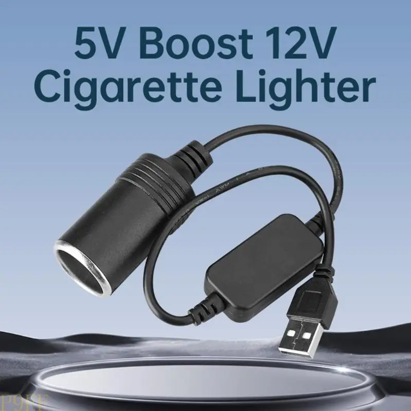 CS1W USB 5V 2.4A 12V 1A 자동차 담배 라이터 소켓 여성 스텝 업 케이블 인버터 변환기 라이터 운전 레코더
