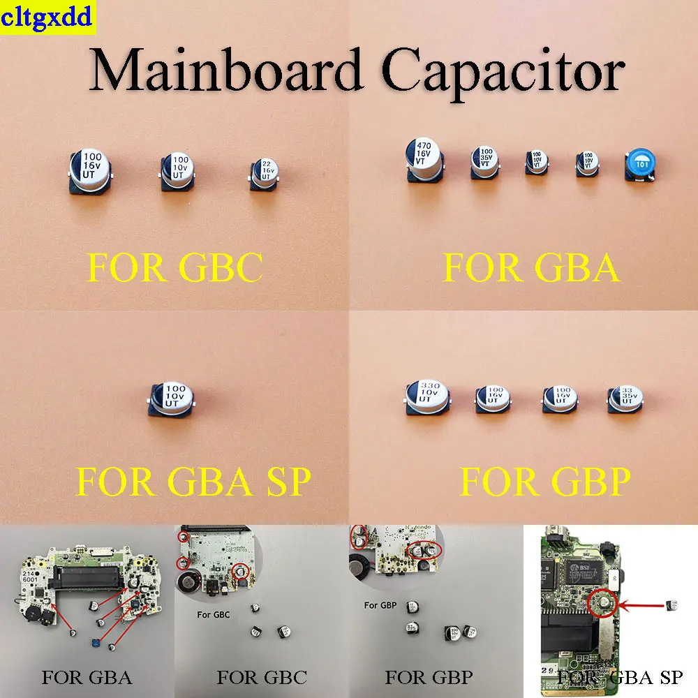 

cltgxdd 1 set of FOR GBA mainboard capacitor for maintenance and replacement of GBC GBP GBA SP mainboard capacitor