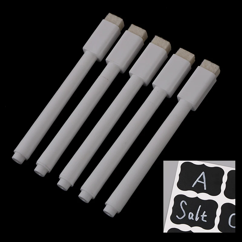 1set White Liquid Chalk Pen Marker Glass Windows Blackboard Stickers Liquid Ink Pen Used On Chalkboard Window White Pen