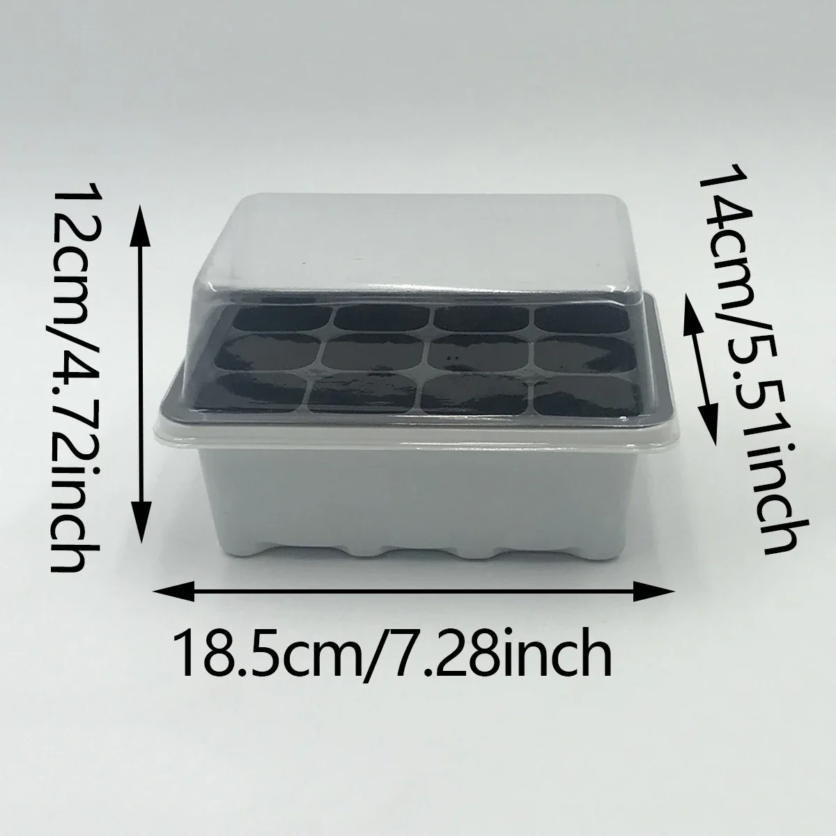 Plastic Seedling Box With 12 Holes 3/6pcs With Sowing And Hole Tray seed starter tray,seedling tray