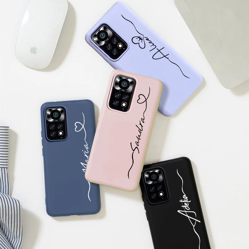 Nome Personalizzato Iniziali Cover In Silicone Per Samsung Galaxy A14 A54 A12 A52 A52S 5G A51 A71 S23 S22 S21 S20 Fe Ultra S10 S9 Love Case