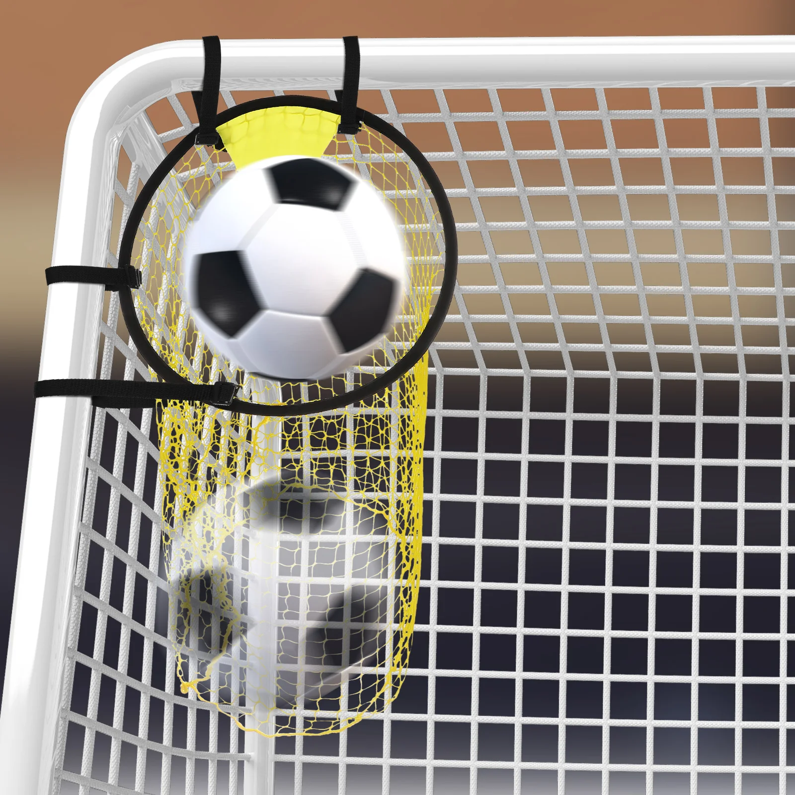 2 Pcs Football Goal Pocket Soccer Netting Balls Netting Training Equipment Net Indoor Practice Polyester