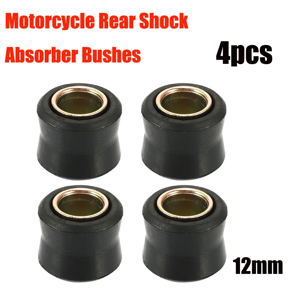 

Bush Shock Absorber Bushes Rubber Suspension Resist 12 MM Accessories Black Bushing Metal Motorcycle Brand New