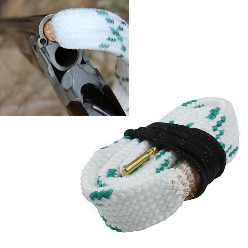 Gun Barrel Wipe Cleaning Rope Brush 12 Gauge .22 Cal .223 Cal Hunting Rifle Pistol Airsoft
