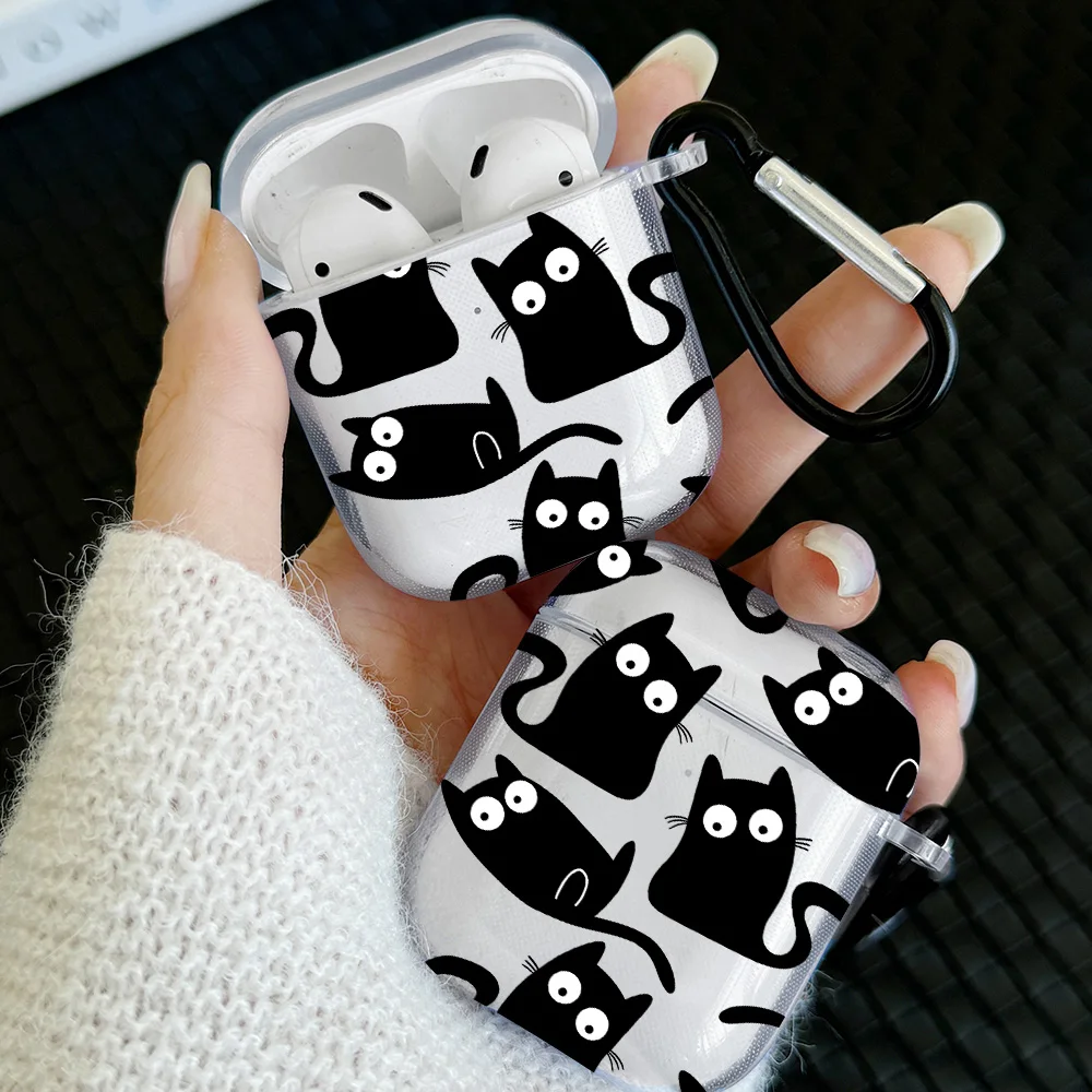 Black Cat TPU Case for AirPods Pro and AirPods Gen