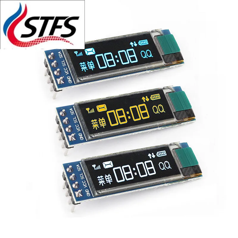 

0.91 inch OLED module 0.91" white/Blue OLED 128X32 OLED LCD LED SSD1306 Display Module 0.91" IIC Communicate for arduino