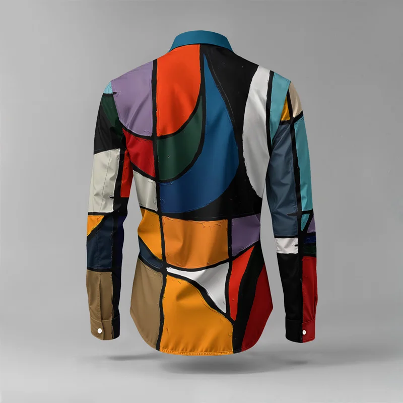 2025 Spring Summer Men Shirt Set Brand Print Fashion Simple Two Piece Set Mens Luxury Lightweight Party Long Sleeves Suit Casual_voghion.com