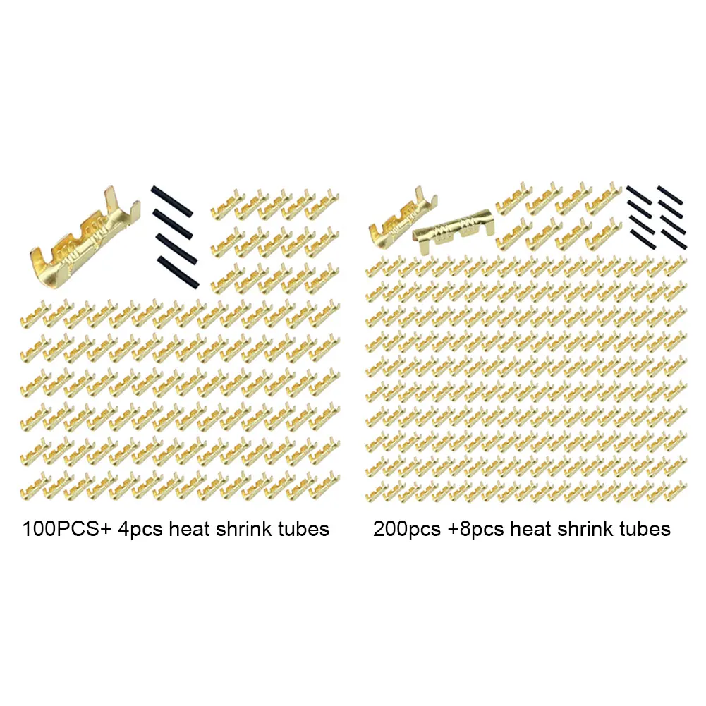 100/200Pcs Tab Cold Inserts Terminals 453 U-Shaped 0.3-1.5mm2 Wire Connector Terminals Pressing Button Quick Connect Terminal