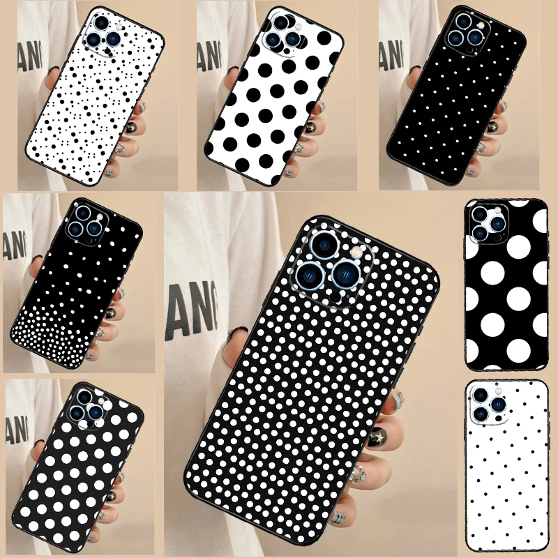 Black and White Polka Dot Phone Case