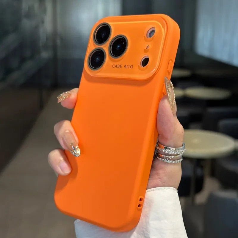 Official Liquid Silicone Shockproof Candy Soft Matte Phone Case with Camera Protection