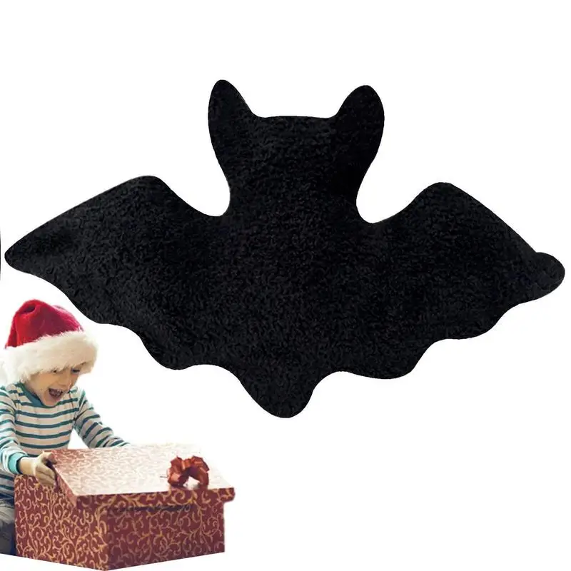 40cm Plush Bat Toy Comfortable Black Bat Doll Stuffed Gothic Rock Style Bag Halloween Plush Toy Home Christmas Gift
