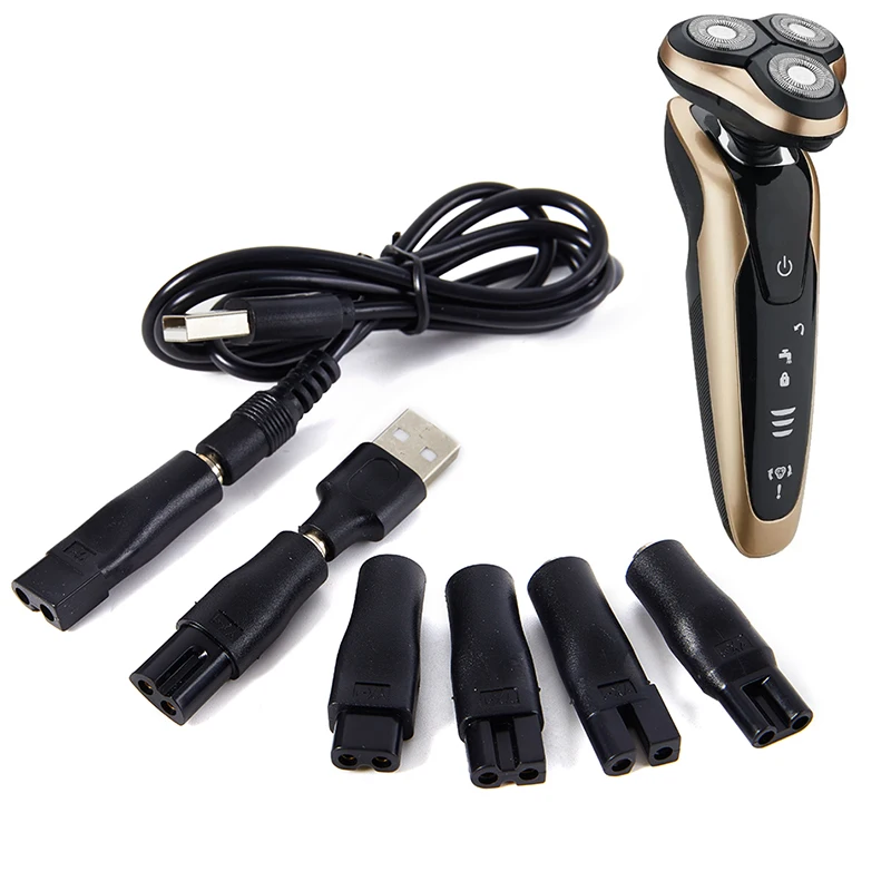 5V USB 충전기 코드 교체, USB 어댑터 충전기 케이블 DC 컨버터, 면도기 헤어 클리퍼용, DC5.5 x 2.1mm 전원 공급 장치, 1 세트