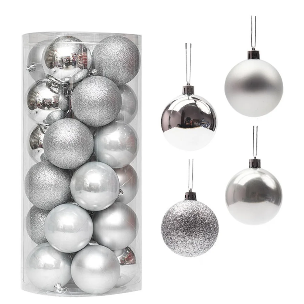 thumbnail image 1 of 24 bolas de Navidad, adornos para árbol de Navidad, bolas colgantes para árbol de Navidad, decoración para fiestas en el hogar, regalos de Año Nuevo 2025, Navidad, 1 of 5
