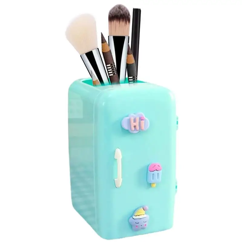 

Cute Vertical Pen Organizer With 3D Stickers Desktop Pencil Holder With Stickers Marker Pencil Storage Caddy Tray For Office