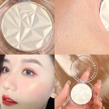 3 Colors Diamond Highlighter Powder Palette Glitter Face Contour Brighten Makeup Shimmer Ultra-concentrated Illuminate Cosmetic 3