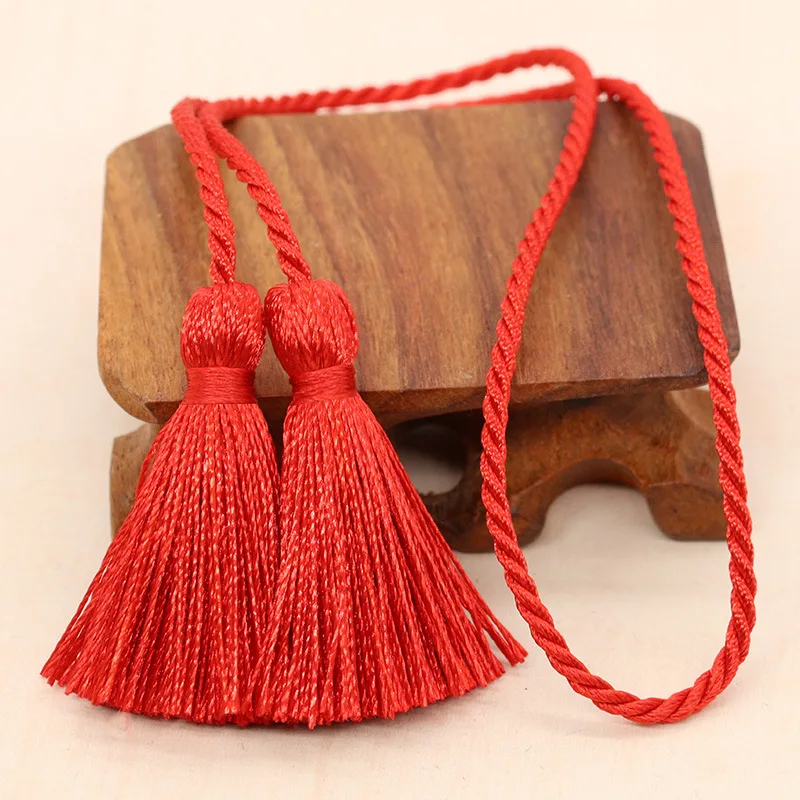 54cm Long Rope Double Fringe Trim Tassels 2-10Pcs Handmade Silk Bookmark Tassel For Curtain Decoration DIY Craft Sewing Supplies
