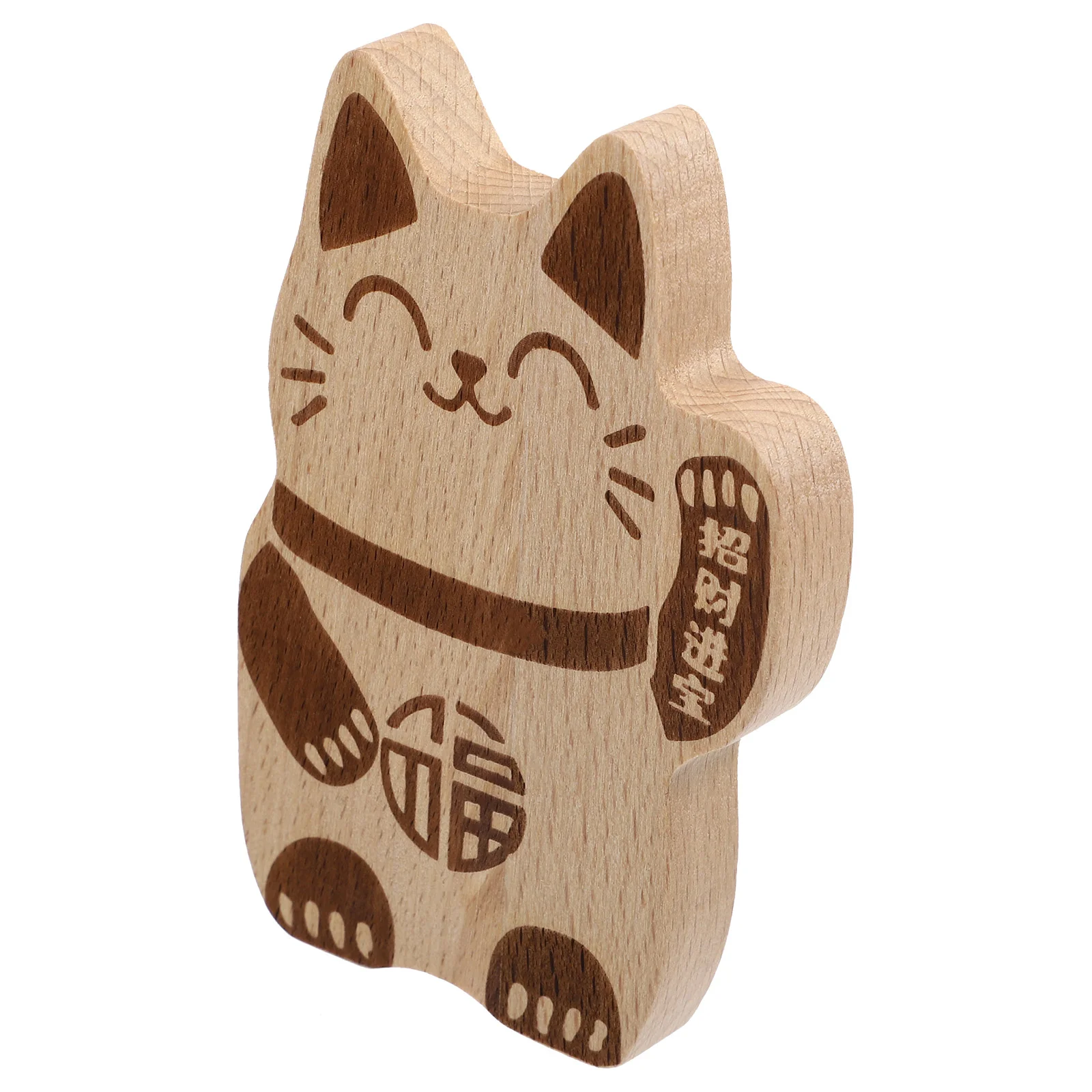 

Solid Wood Bottle Opener Can Vintage Fridge Beech Fortune Cat Shaped Beer Wooden Openers Magnetic Funny