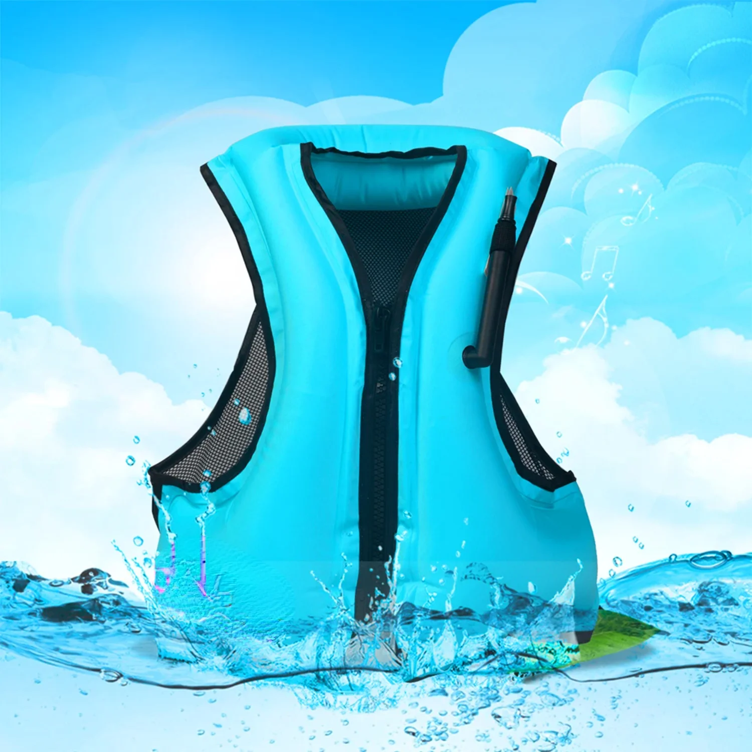 Adult Inflatable Swimming Life Vest Life Jacket Snorkeling Floating Surfing Water Safety Sports Saving Jackets Water Sports