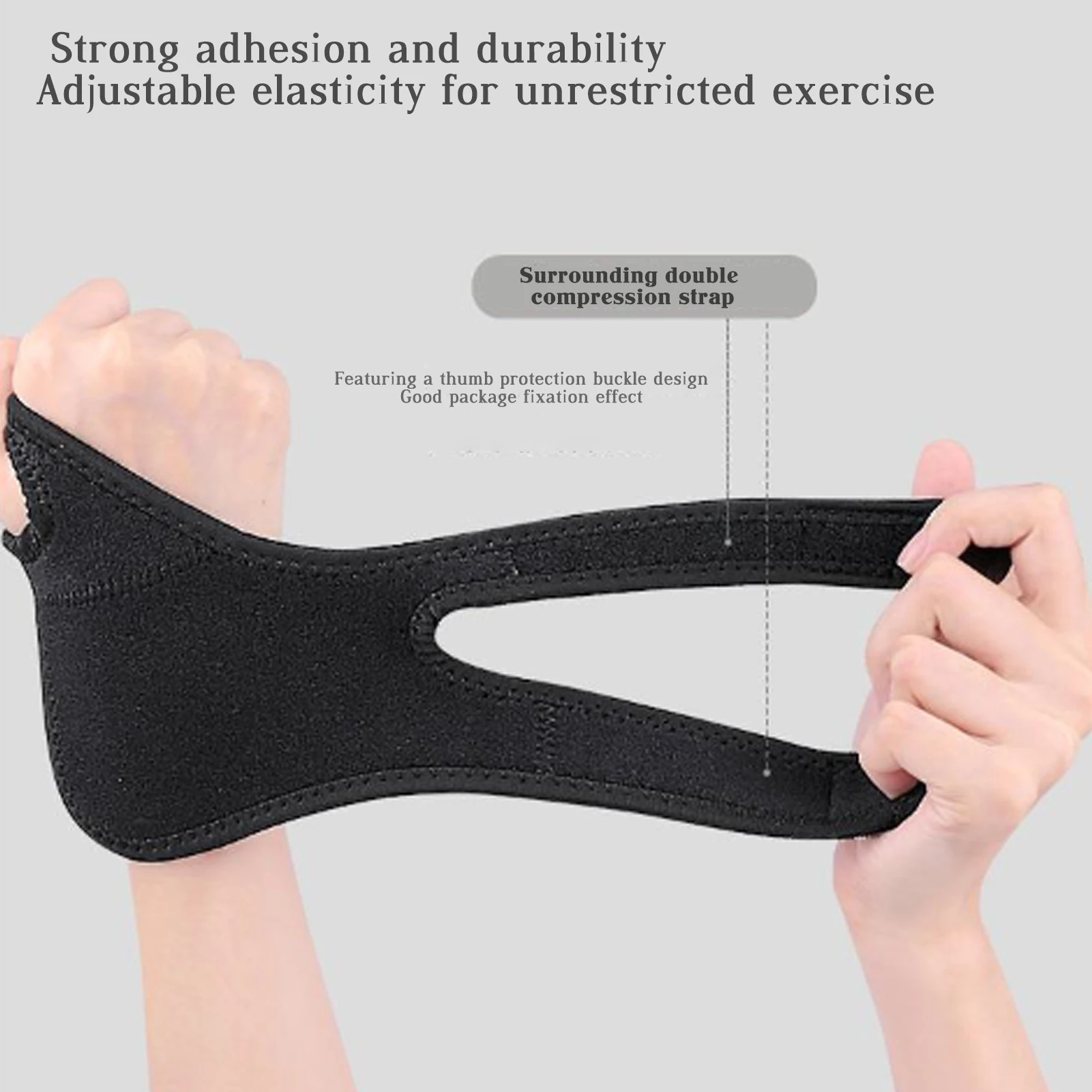 Sports Wrist Brace Wraps 1 Pair 2 Adjustable Compression Straps Design Carpal Tunnel Pain Relief
