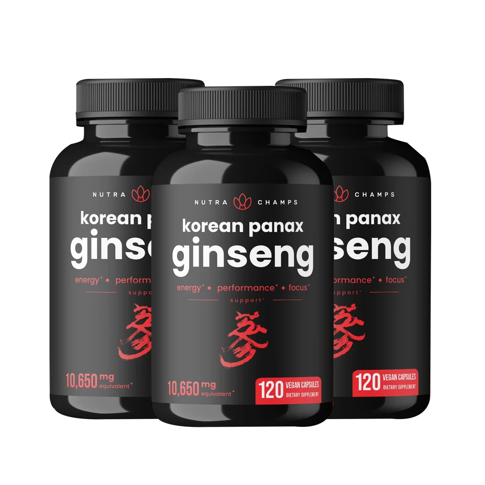 Korean Red Ginseng Capsules | Powerful Ginsenosides To Boost Energy, Focus, Stamina, Vitality, and Strengthen The Immune System