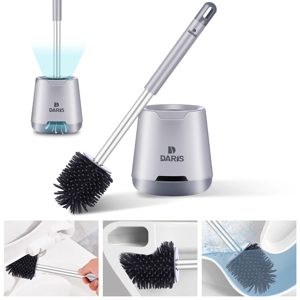 Long Handle Toilet Cleaning Brush Silicone Toilet Brushes for
