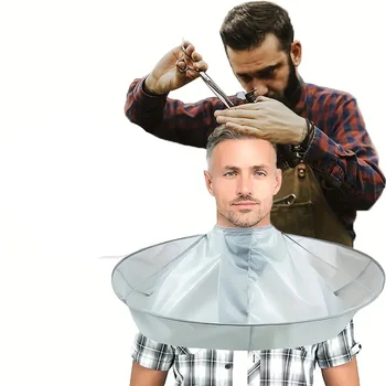 1pc copertura design ombrello mantello taglio capelli fai da te, adatta per salone barbiere taglio mantello avvolgente, pieghevole impermeabile e portatile
