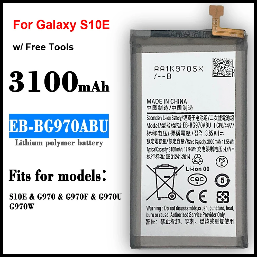 Batteria Per Samsung Galaxy S10 Edge S10E Sm-G9700 Eb-Bg970Abu 3000-3100Mah Bateria S10 E G970 G970F G970U G970W Bateria + Tools