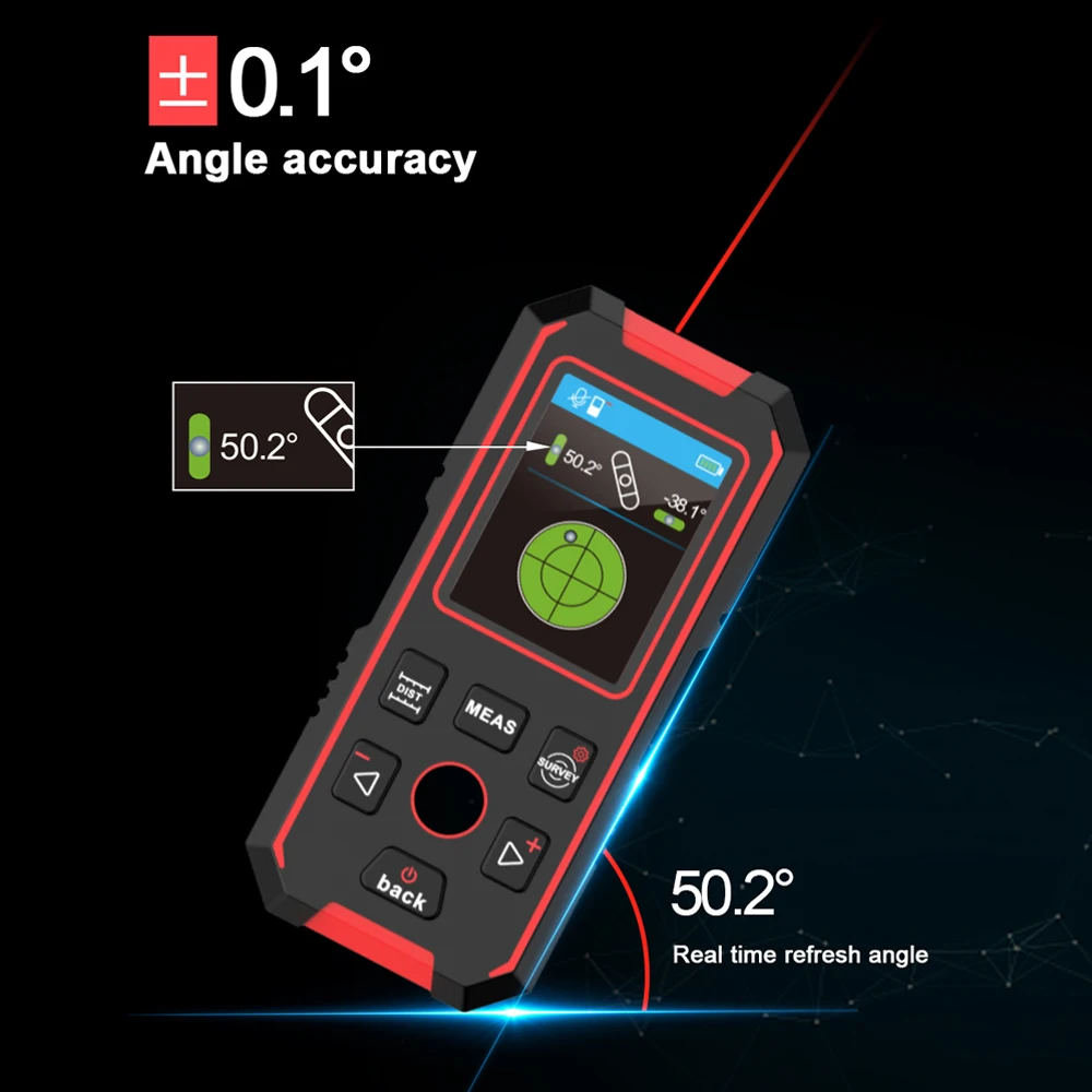 NOYAFA Metal Detector NF-518S Wall Scanner Digital Laser Rangefinder Wood AC Live Wires Copper Metal Tester 3