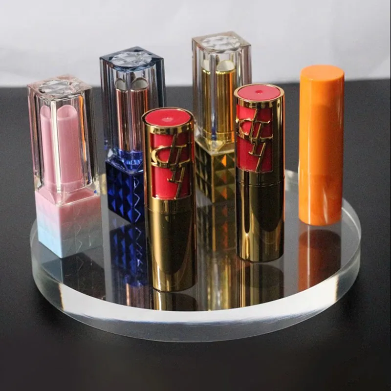 Customized Round Jewellery Tray Stand Acrylic Plate  Sheet Display Necklaces, Bracelets, Earrings, Rings and Cosmetics Holder