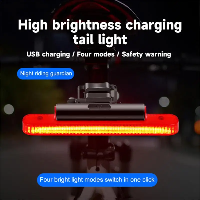 

New Bike Taillight Waterproof Riding Rear Light Led Usb Chargeable Mountain Bike Cycling Light Tail-lamp Bicycle Light Lamp