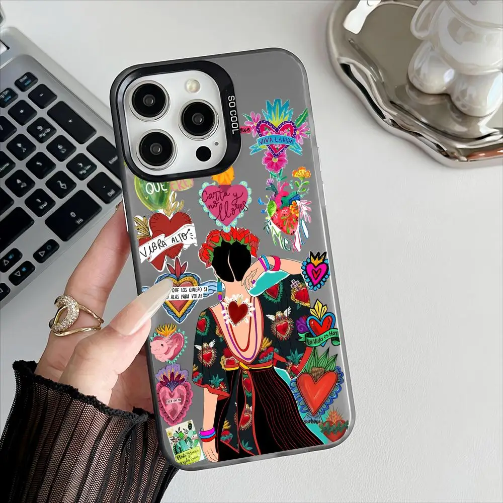 Frida Kahlo Designer Matte Laser Aurora Phone Case