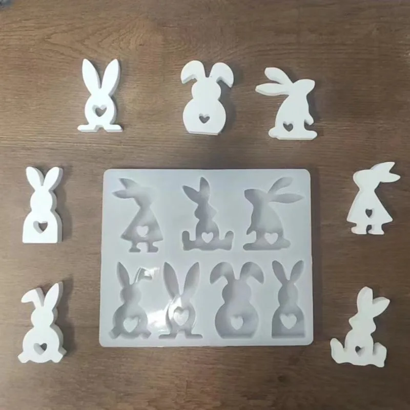 Stampo Silicone Coniglio Pasquale - Per Candele, Gesso, Cioccolato, Fai Da Te Creativo - Foto 4