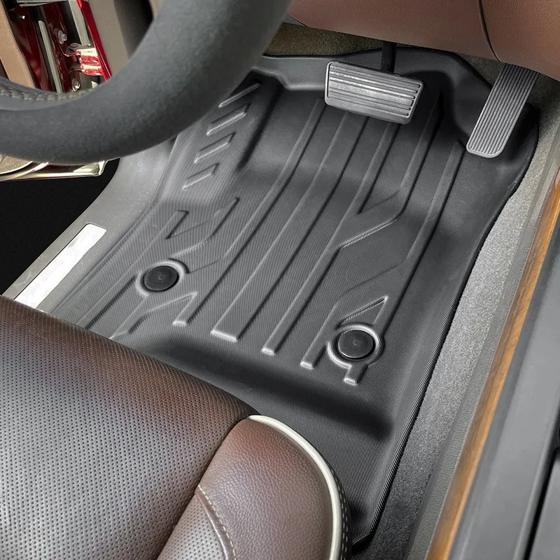 TPE Floor Mats All Weather Front Rear Cargo Liner Mat Waterproof Anti-Slip Foot Pads Accessories for GMC Sierra 2012-
