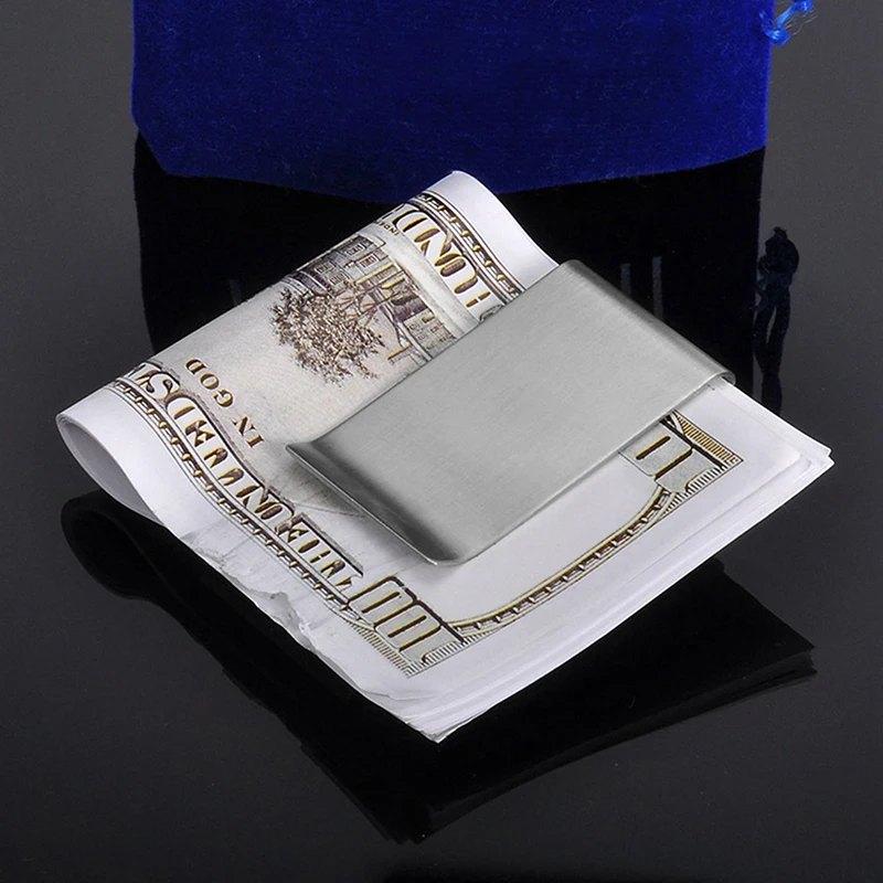 High Quality 1PC Stainless Steel Metal Gold Silver Money Clip Dollar Cash Clip Clamp Credit Card Money Holder Bill Clamp 4