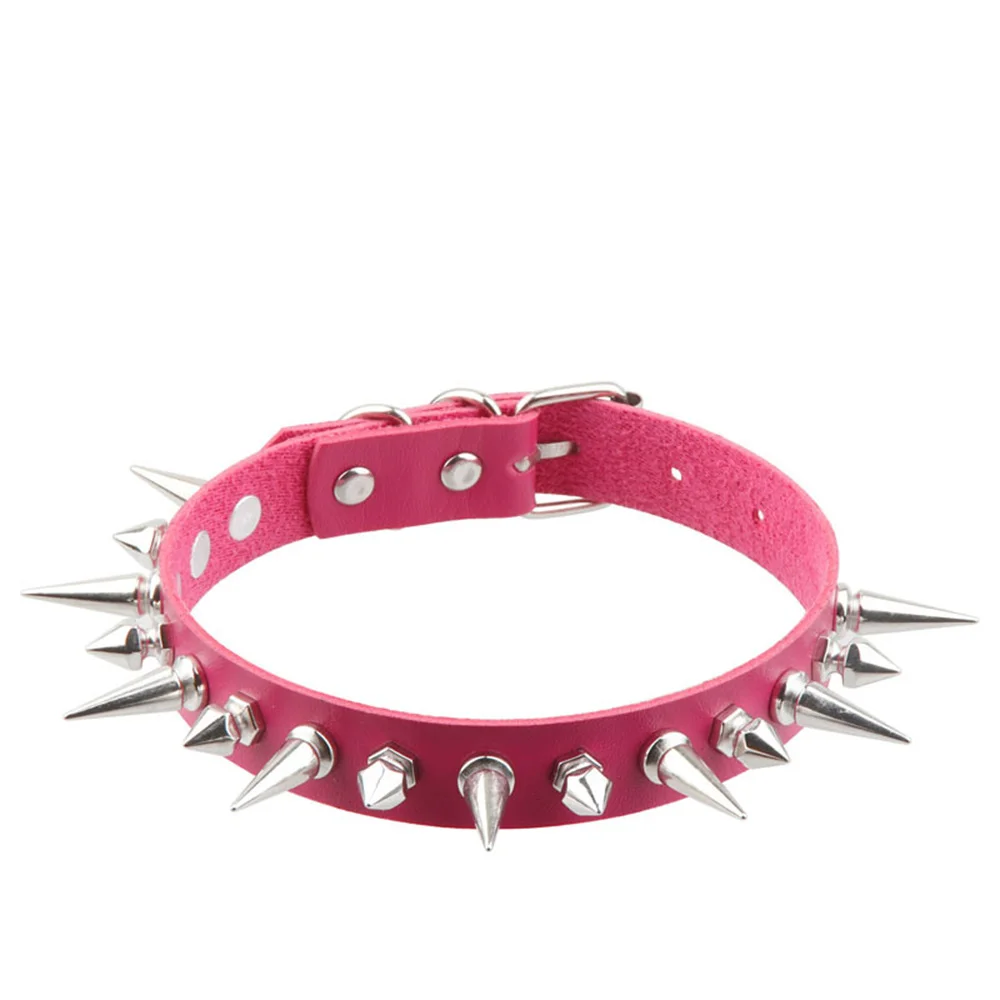 Girocollo Choker Punk Gotico JJDreams A 3 Strati - Collare In Pelle PU Con Rivetti E Catena, Regolabile 30-40 Cm, Nero