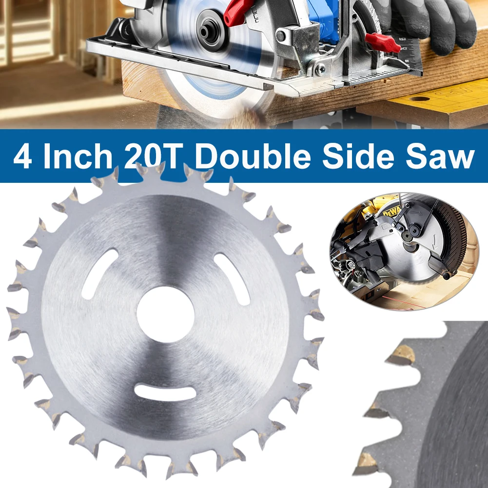 Mintiml Alloy Woodworking Double Side Saw Blade Circular Cutting Disc Rotating Drilling Tool For Wood Plastic Aluminum And Steel